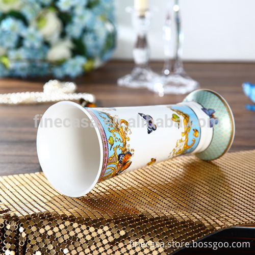 Luxury Fine New Bone China Antique Ceramic Butterfly Vase